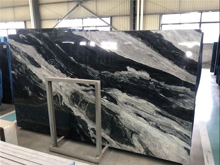 Black Marble Top End Table