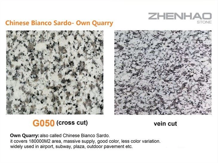Jilin White Granite cross cut and vein cut