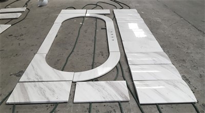 대리석 타일 욕조 서라운드