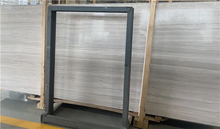 Wooden White Marble Slabs