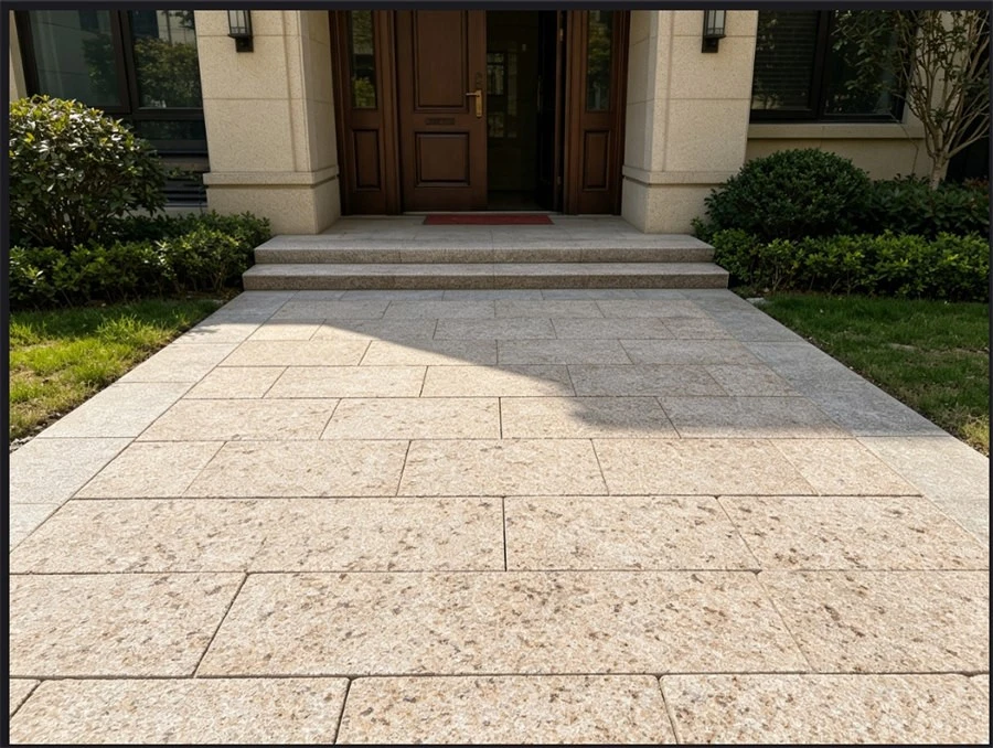flamed floor outdoors